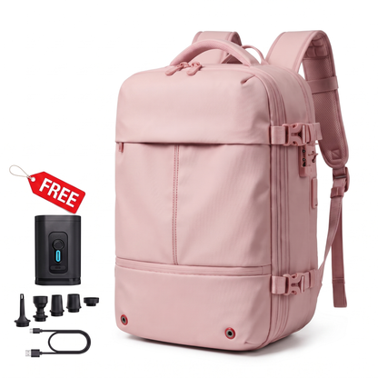 KABINBAG Original Underseat 30L in Pink with the free travel pump, nozzles and USB-C cable