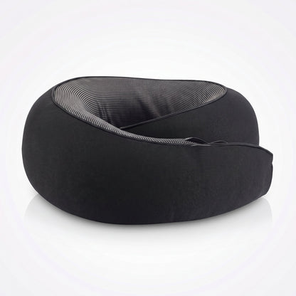 KABINBAG memory foam travel pillow in grey, three-quarter view